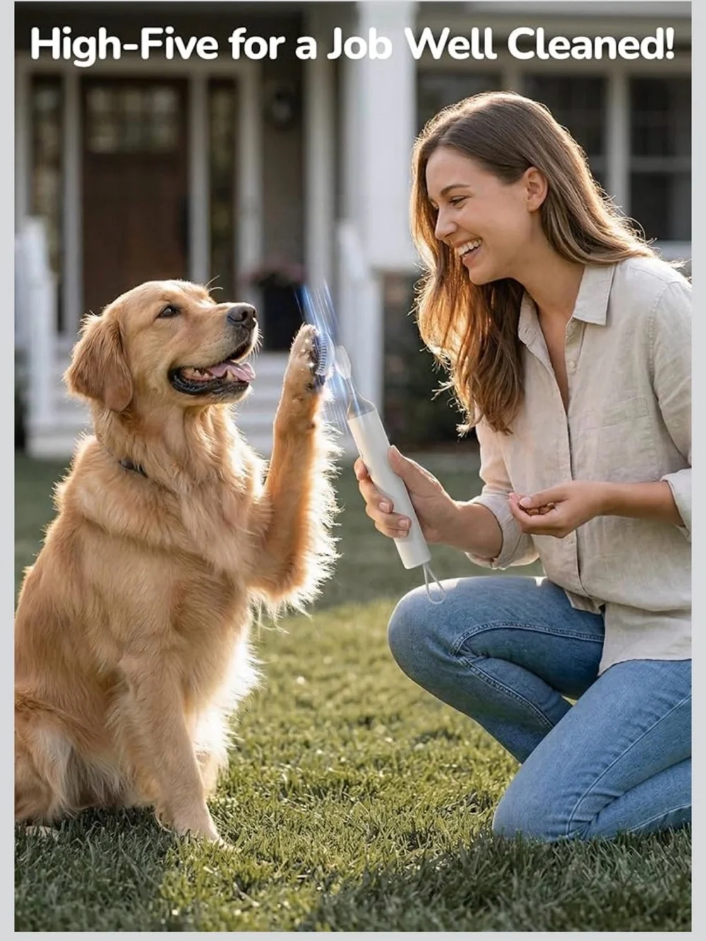 New Open Box Electric Dog Paw Cleaner, Rechargeable Paw Scrubber with LED Light